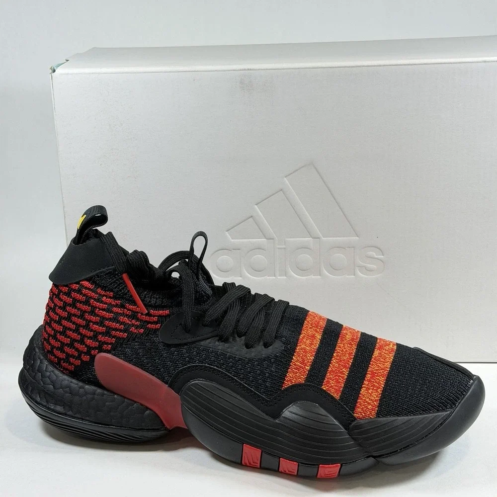 Adidas Mens-9 Womens-10 Trae Young 2.0 Basketball Shoes Sneakers Hawk Black Red